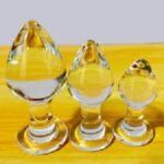 3Pcs Crystal Glass Anal Butt Plug Set Small Medium And Big Glass