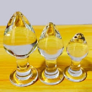 3Pcs Crystal Glass Anal Butt Plug Set Small Medium And Big Glass