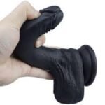 9.8 Inch Black Thick Big Dildo Dual Density Silicone