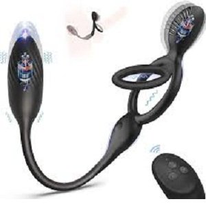 Vibrating Anal Prostate Massager with Cock Ring - Image 2