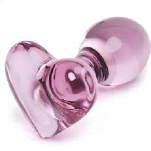 Crystal Glass Butt Plug Mini Pink Glass Anal Plug
