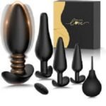 Linsecn Anal Butt Plug Set Sex Toys 5Pcs Vibrating Butt Plug
