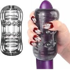 Manual Male Masturbators With 12 Extruded Beads